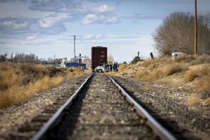 Train collides with vehicle near Buhl