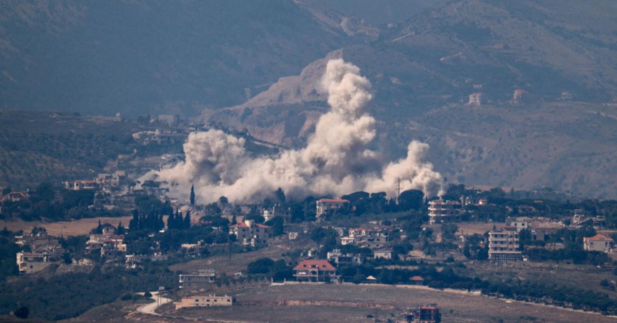 Smoke rises following an air strike in Lebanon