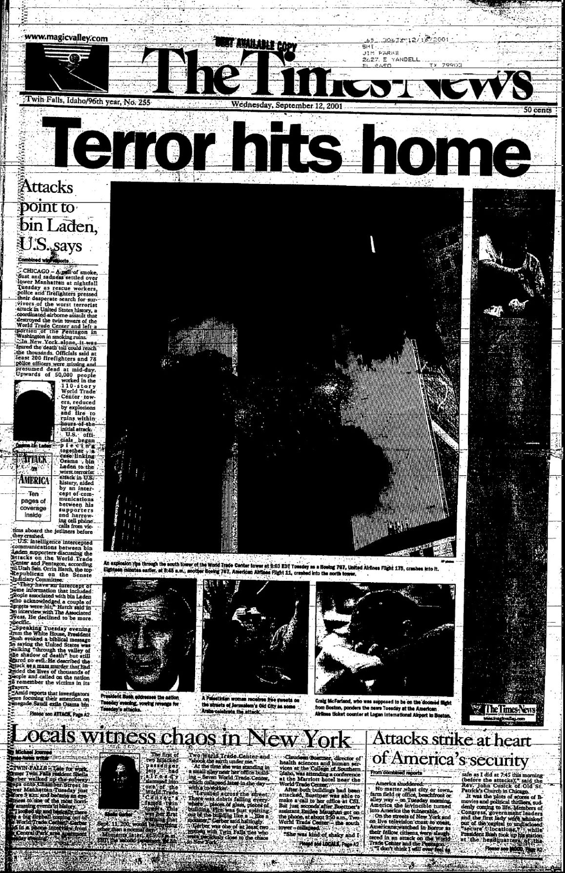 Gallery TimesNews 9/11 Coverage Local