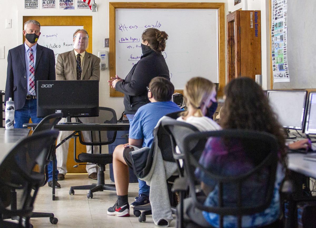 Gov. Little tours Twin Falls High School