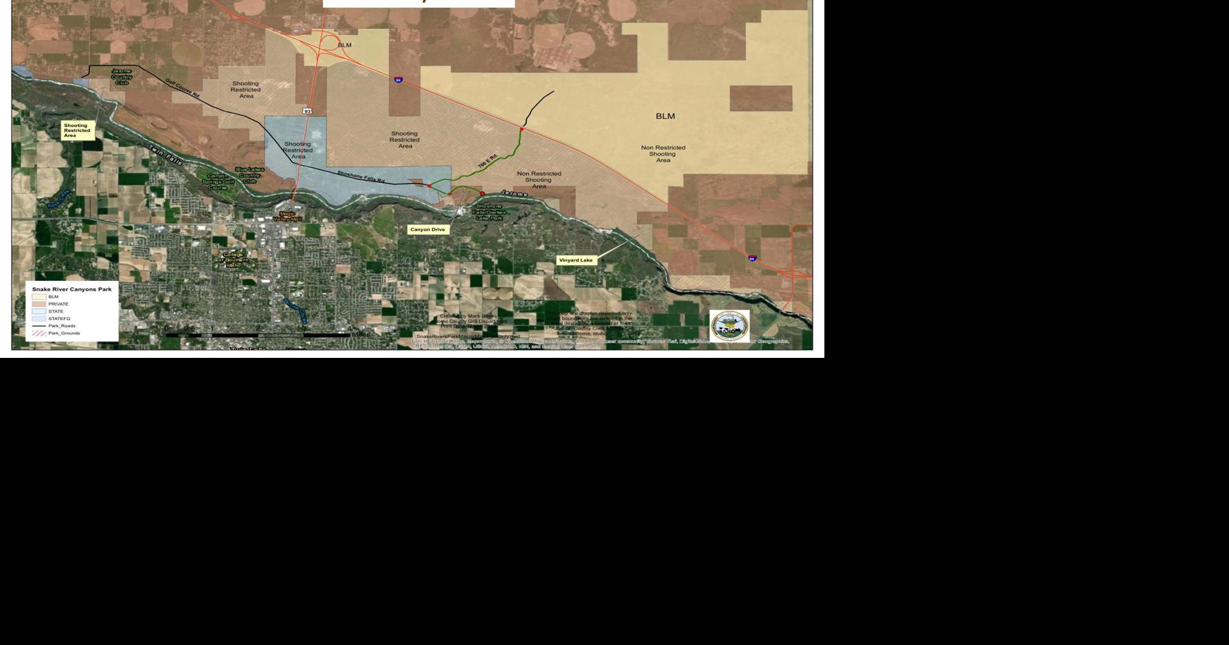Snake River Canyons Park map
