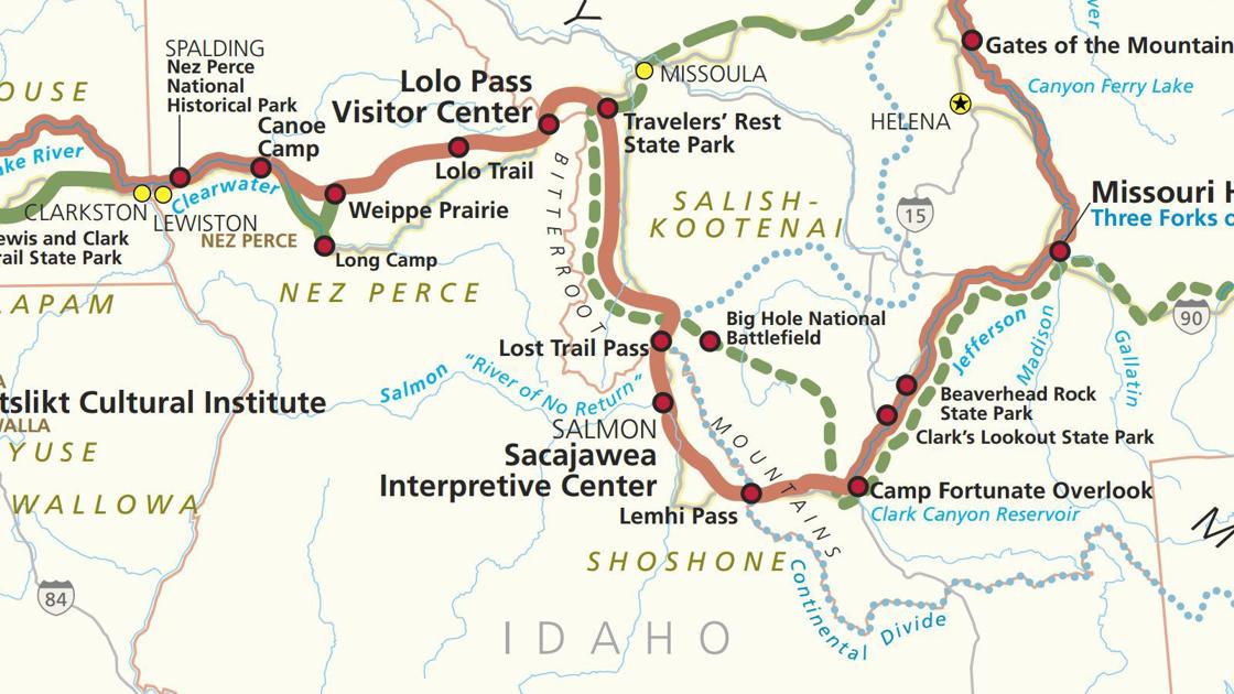 Hidden History Lewis And Clark Expedition Through Idaho Local Magicvalley Com Lewis And Clark Trail Map Montana