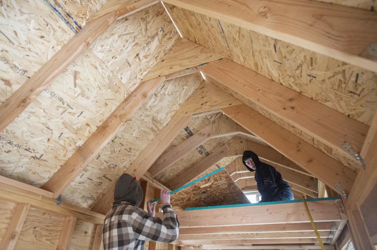 Students build tiny house