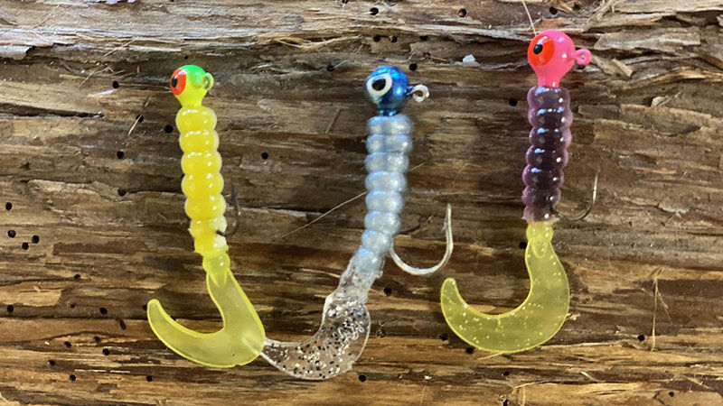 2" Pearl Hot Grubs Twister Tails Crappie Walleye Bass Fishing Lures 
