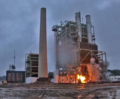 Entergy Demolishes Couch Power Station Near Stamps With Controlled Demolition Lafayette County Magnoliareporter Com