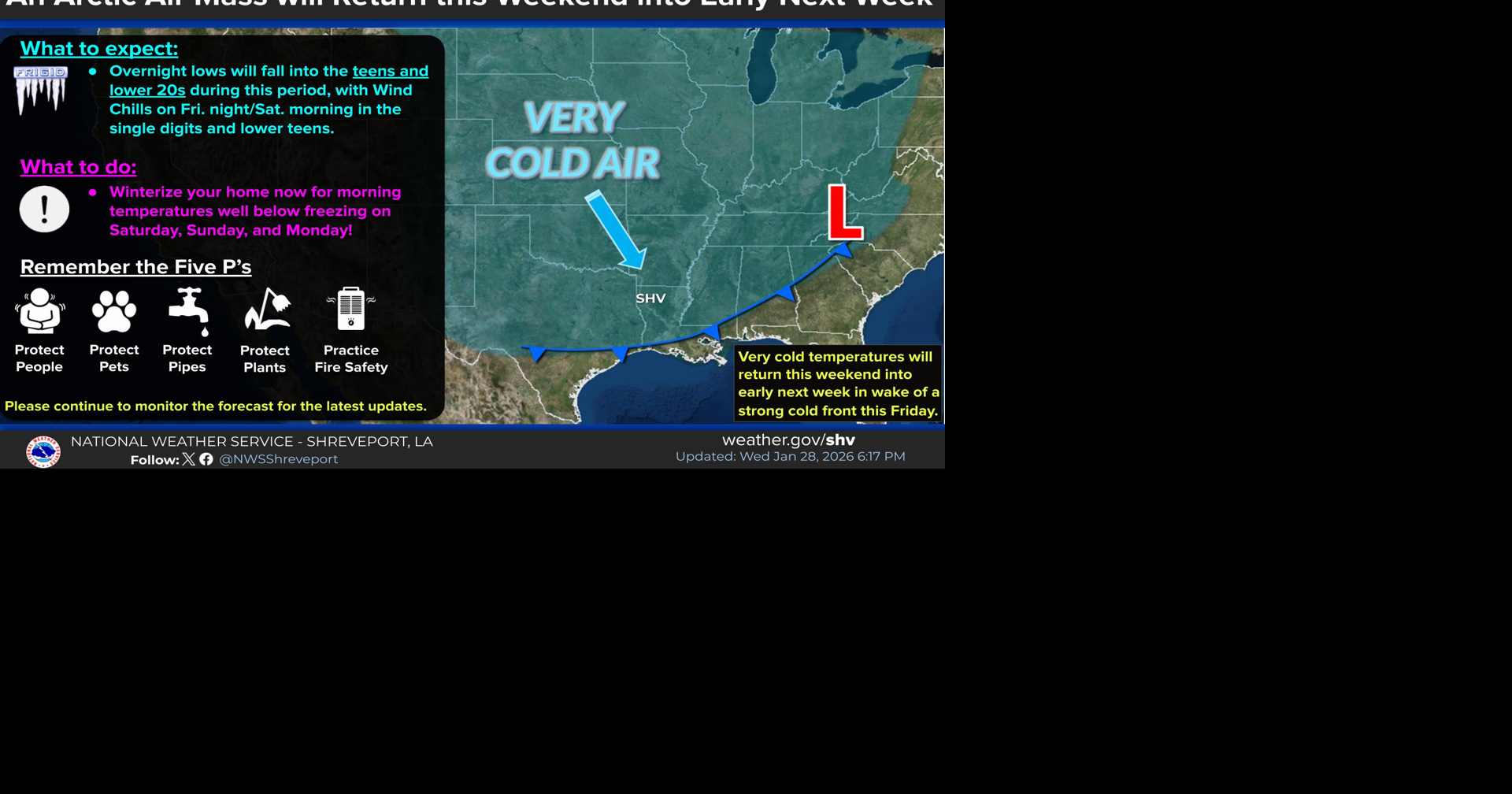 Magnolia Three-Day Weather/Sky Report: Cold temps returning