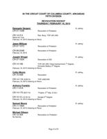 (With PDF of docket) Circuit Court sets revocation docket other