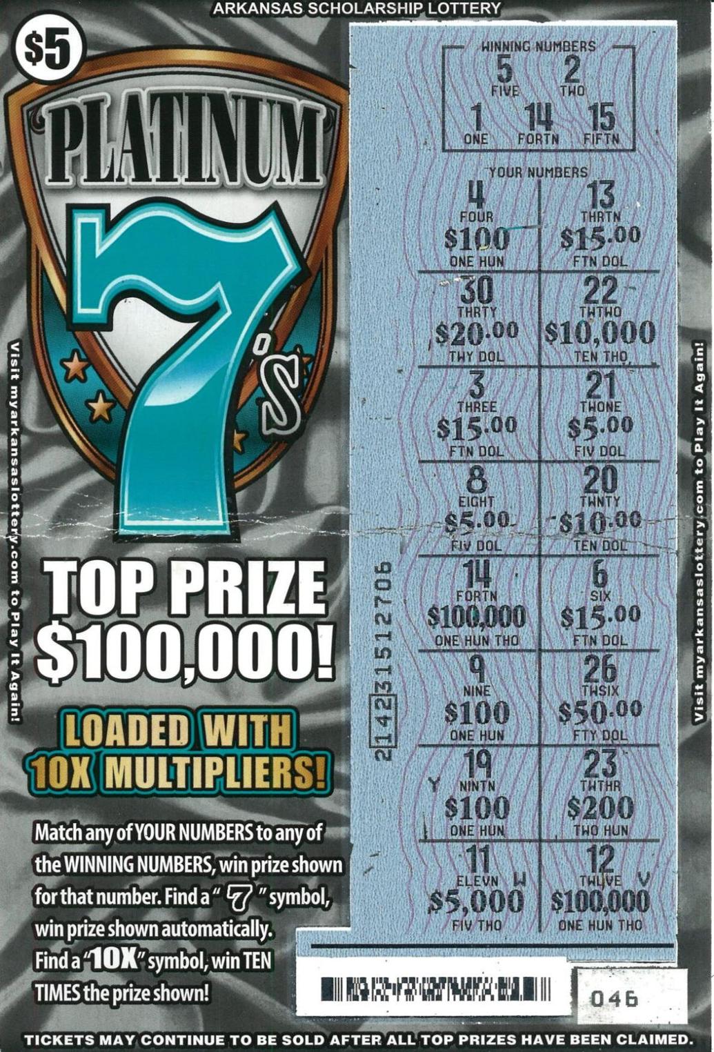 Smackover woman wins 100,000 Arkansas lottery scratchoff prize News