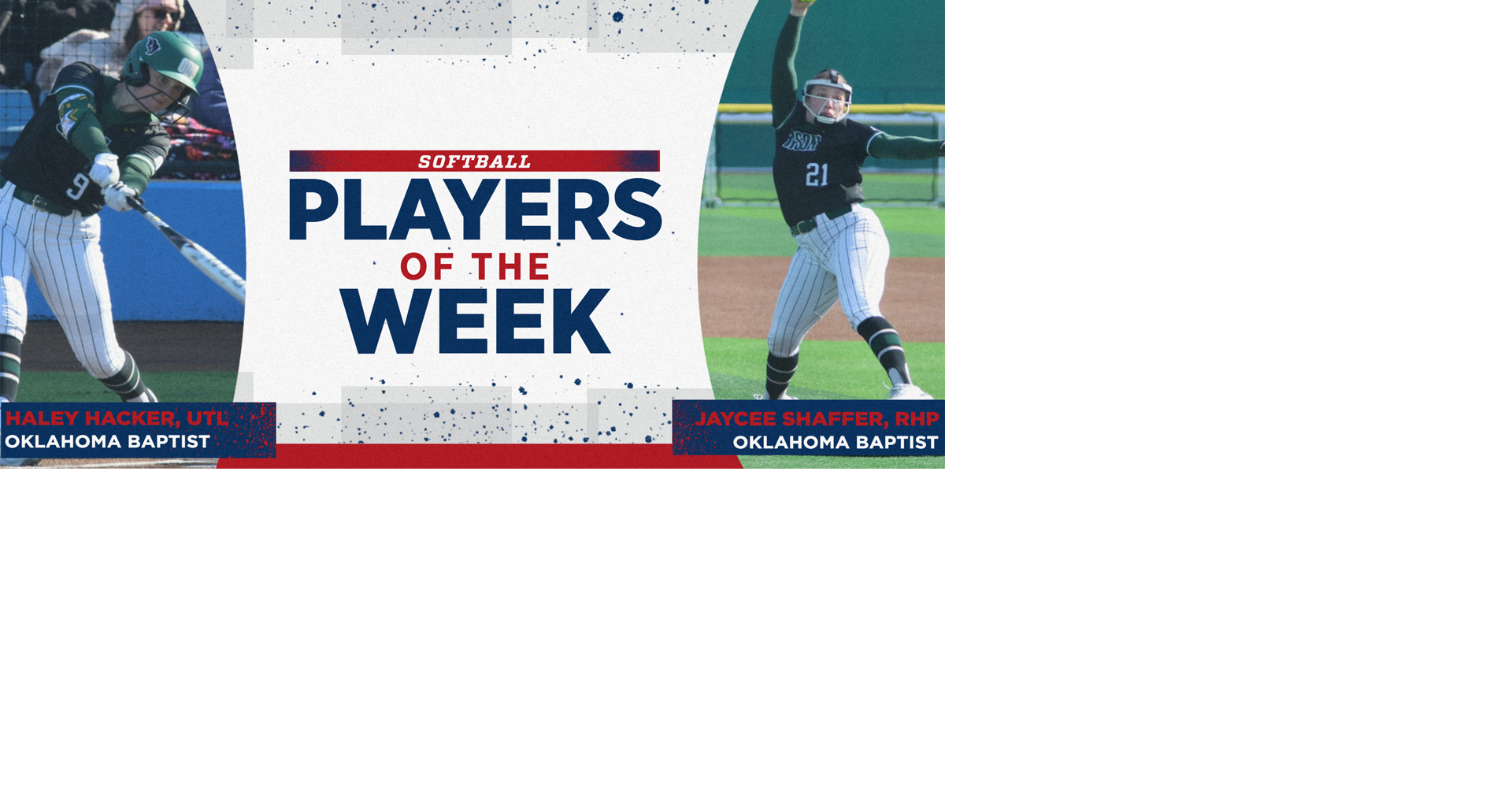 Oklahoma Baptist sweeps women's softball honors