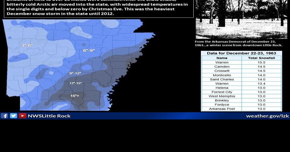 Foot Of Snow Fell On Magnolia 56 Years Ago Local News Magnoliareporter Com