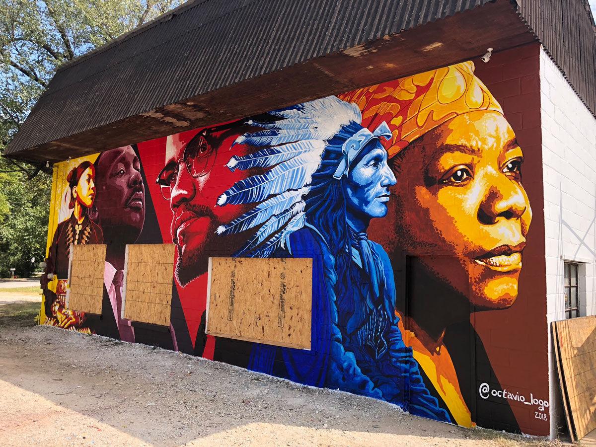 Fayettevilleflyer Com Maya Angelou Appears On Fayetteville Mural
