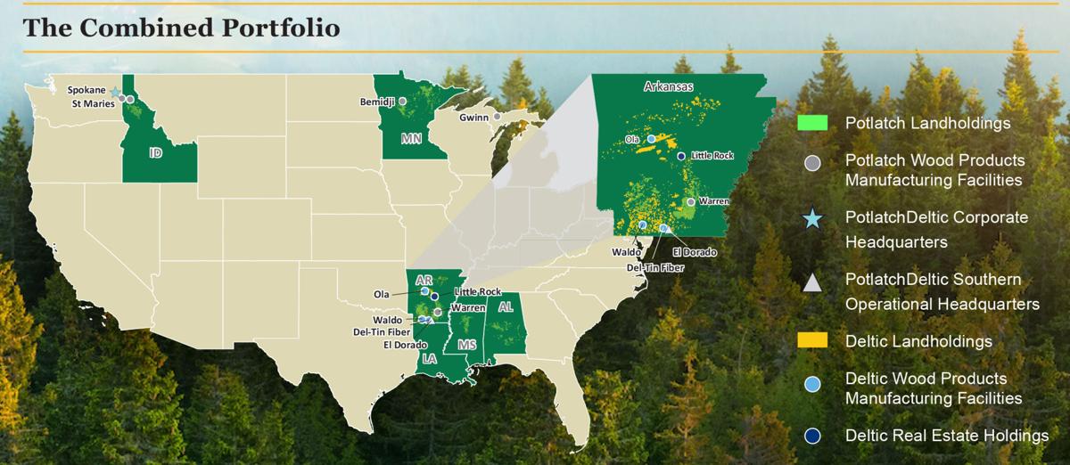 Potlatch acquiring Deltic Timber in stock swap, creating 4 billion lumber processing giant