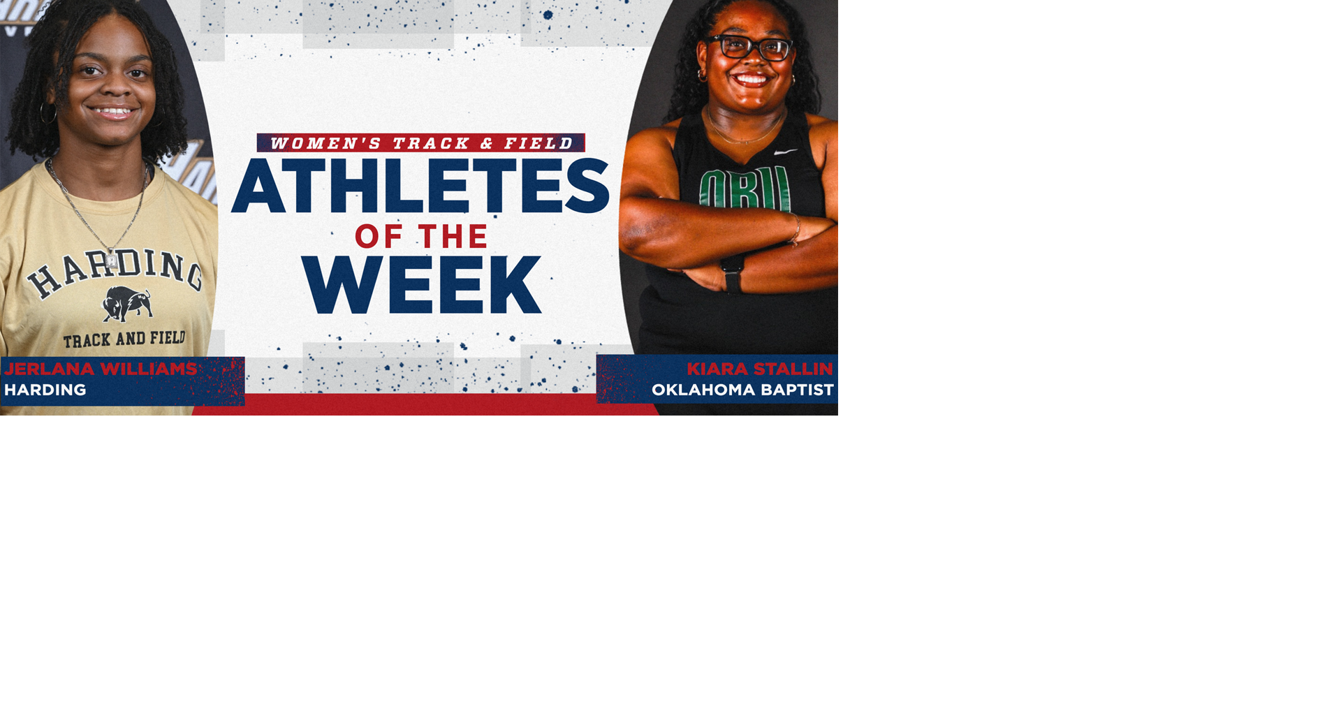 Harding, Oklahoma Baptist athletes share track and field honors