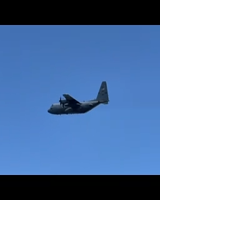 C-130 makes low pass over Magnolia on Tuesday morning