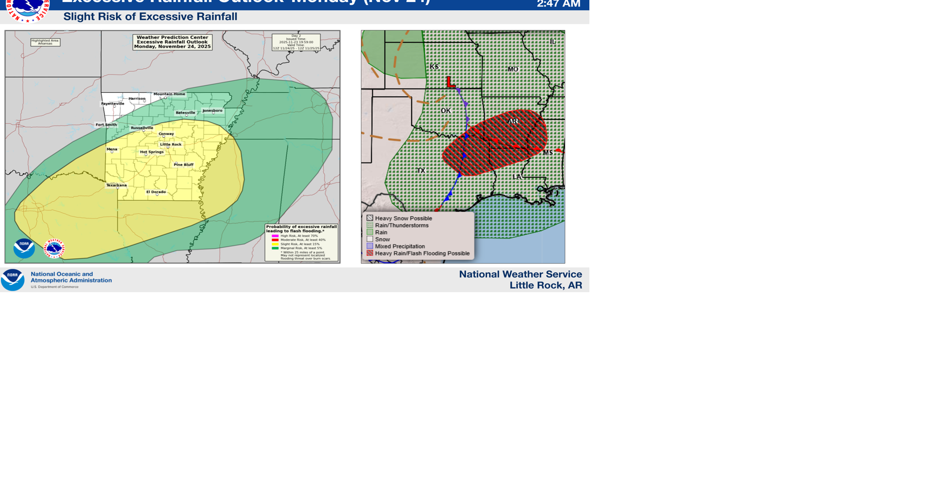 Magnolia Three-Day Weather/Sky Report: Strong storms Monday, then bright, cooler skies for Magnolia early this week