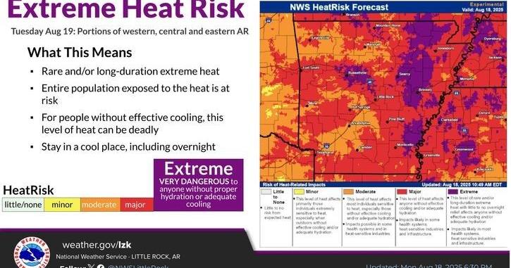 Magnolia Three-Day Weather/Sky Forecast: Extreme heat warning