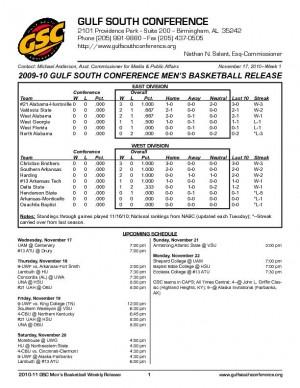 Gulf South Conference Basketball Magnoliareporter Com