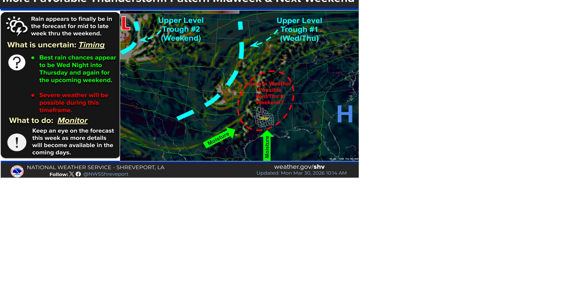 Magnolia Three-Day Weather/Sky Report: Spring-like conditions