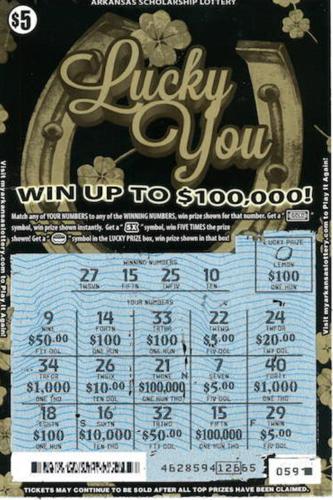 El Dorado man wins $100,000 playing Arkansas Scholarship Lottery