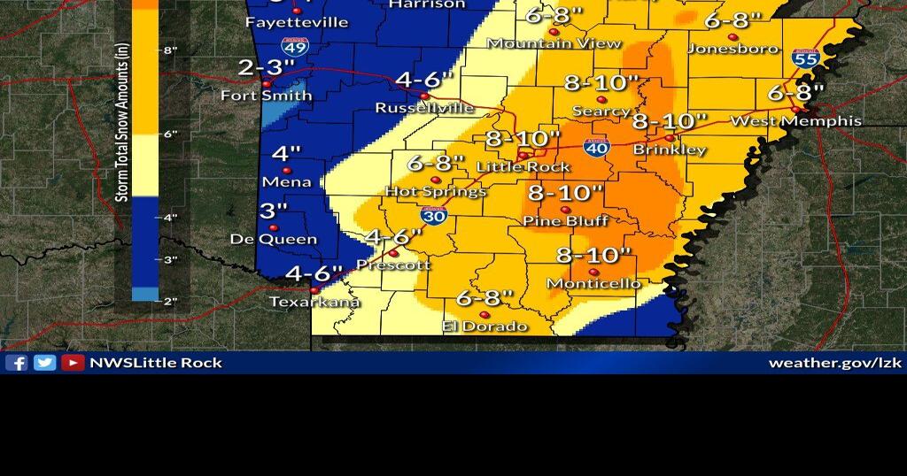 Winter Storm Arrives In South Arkansas With 4 6 Inches Of Snow Expected By Nightfall Local News Magnoliareporter Com