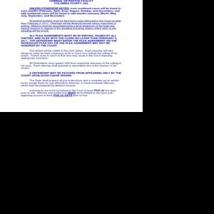 Columbia County Circuit Court Criminal Docket Call for Thursday Feb 3