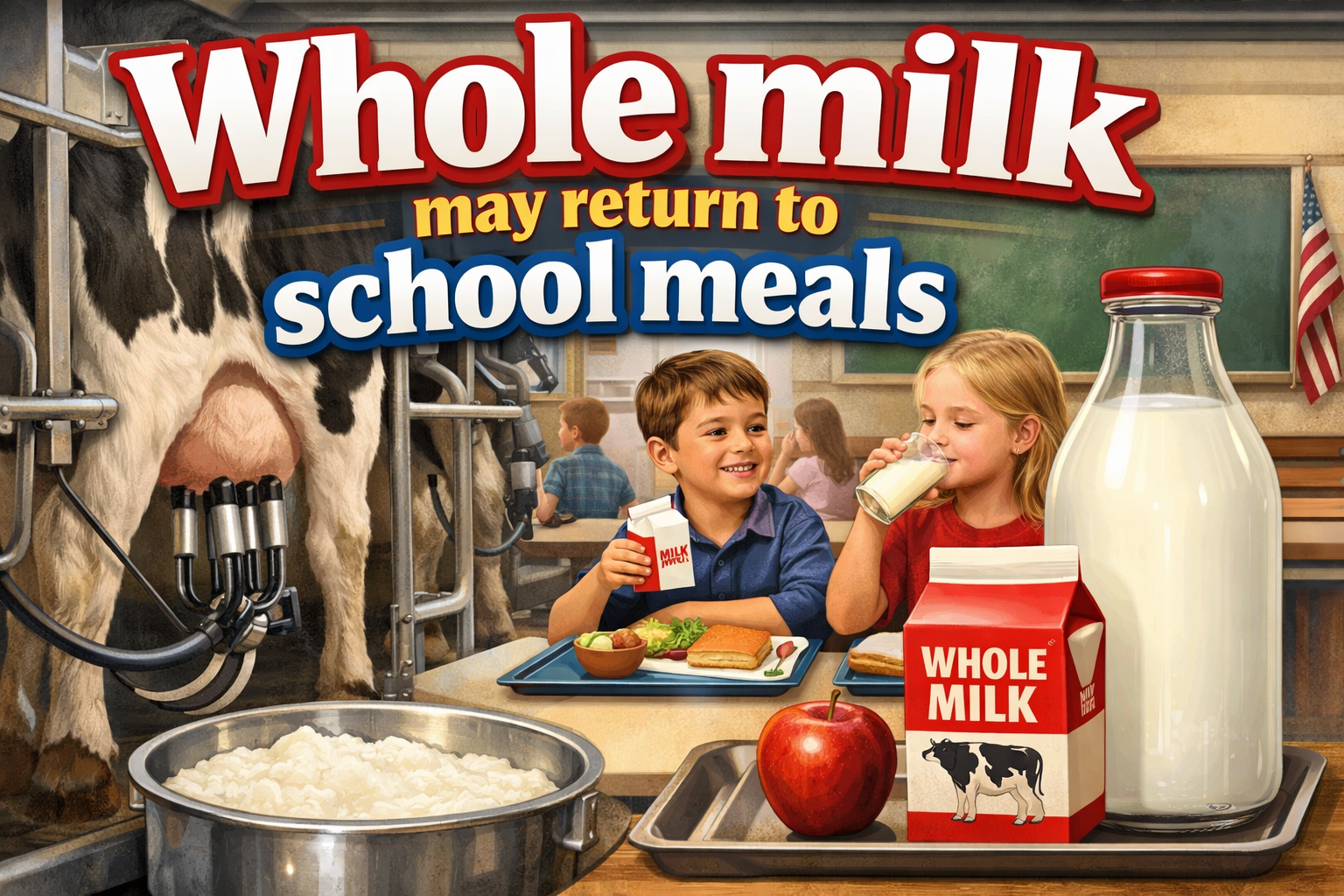 Whole Milk Returns to US School Cafeterias via New Bipartisan Bill Passed by House
