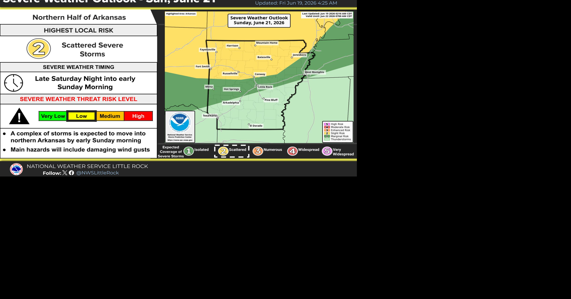Magnolia Three-Day Weather/Sky Report: Daily thunderstorm chances
