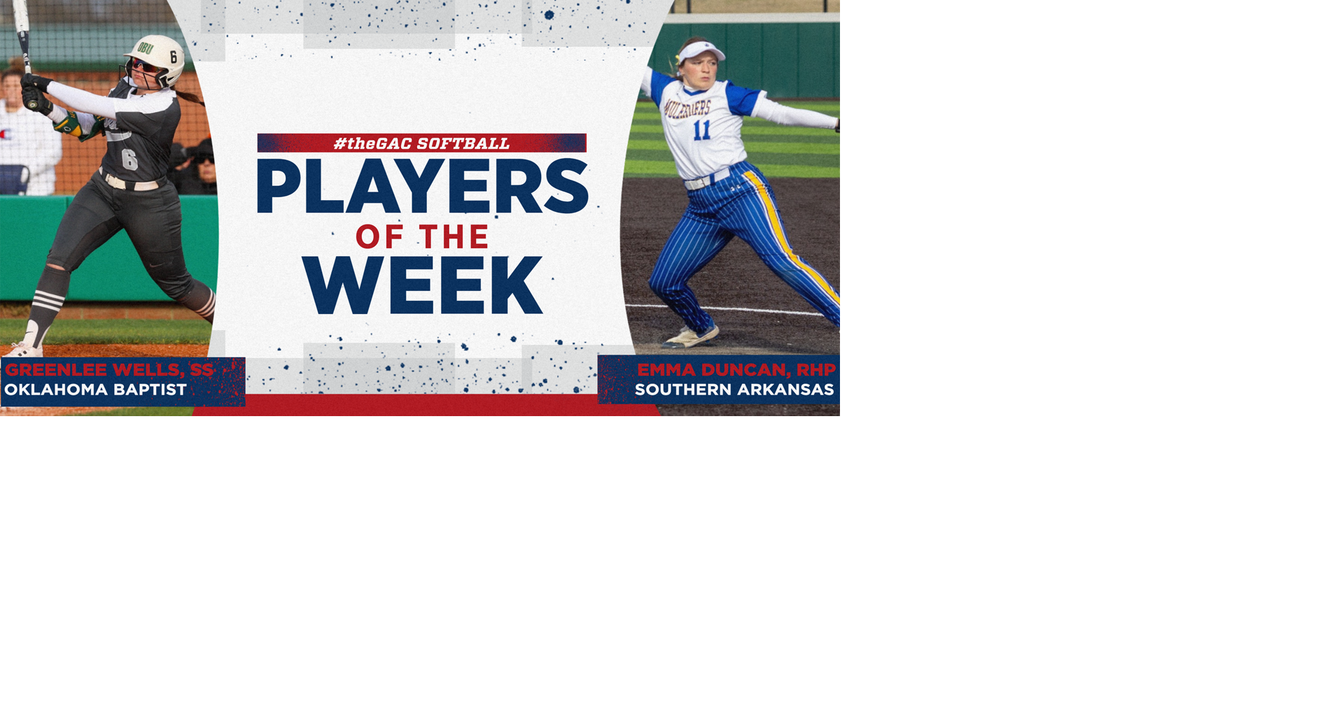 Southern Arkansas' Duncan GAC Pitcher of the Week