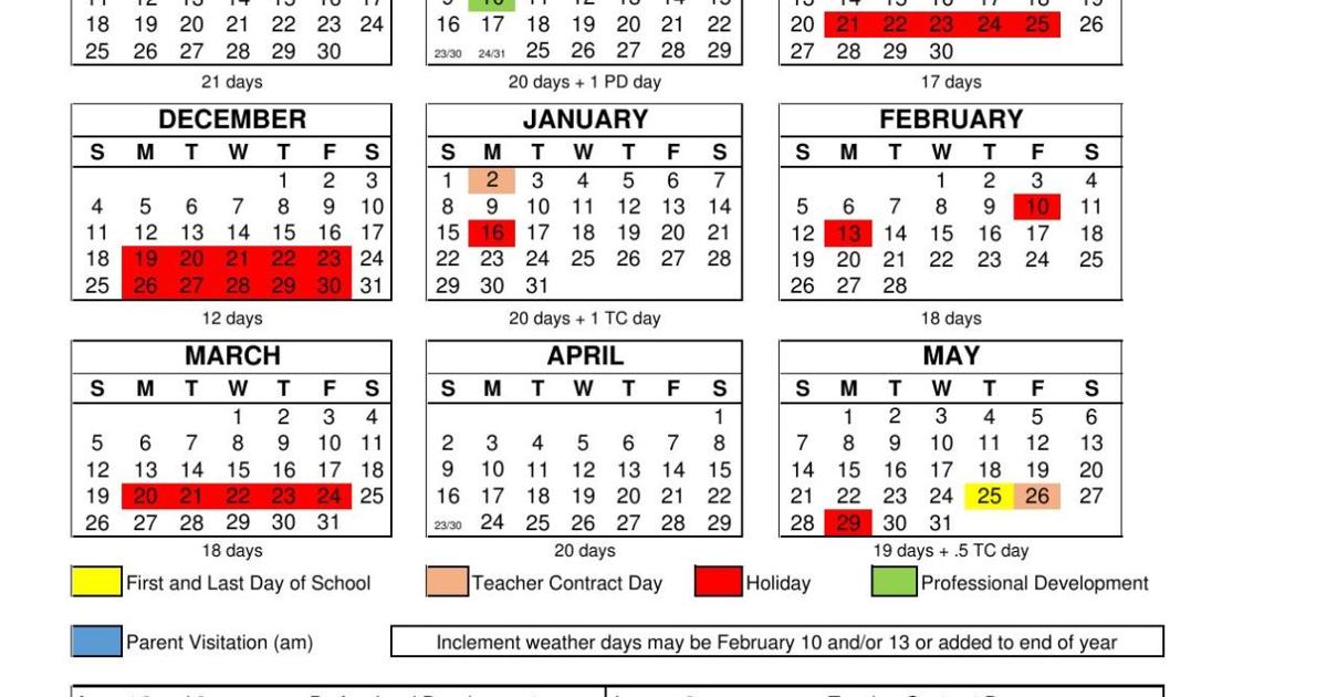 Magnolia school calendar 201617