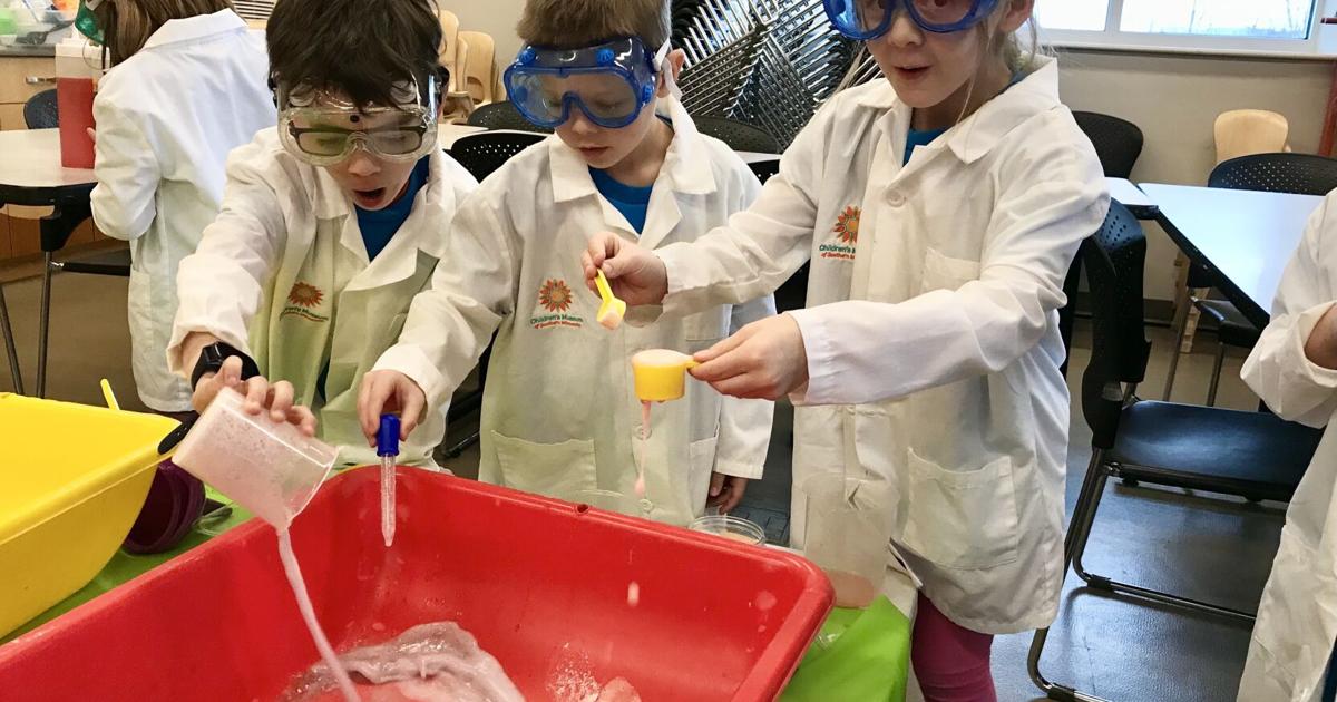 Students get their hands messy with experiments at first Early Out Camp ...