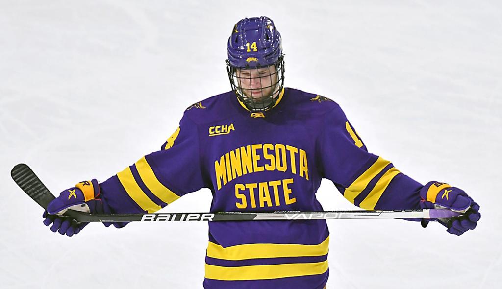 Men's Purple Minnesota State Mavericks Hockey Jersey