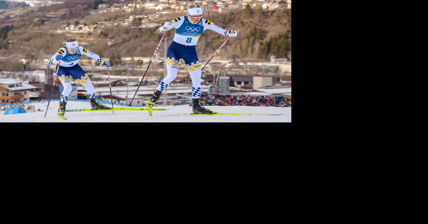 Sweden's Frida Karlsson wins gold at Milan Cortina in skiathlon. Diggins falls early in race