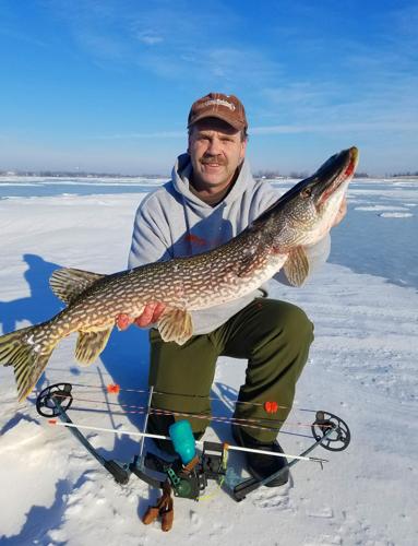 Northern pike spear fishing in South Dakota with a twist