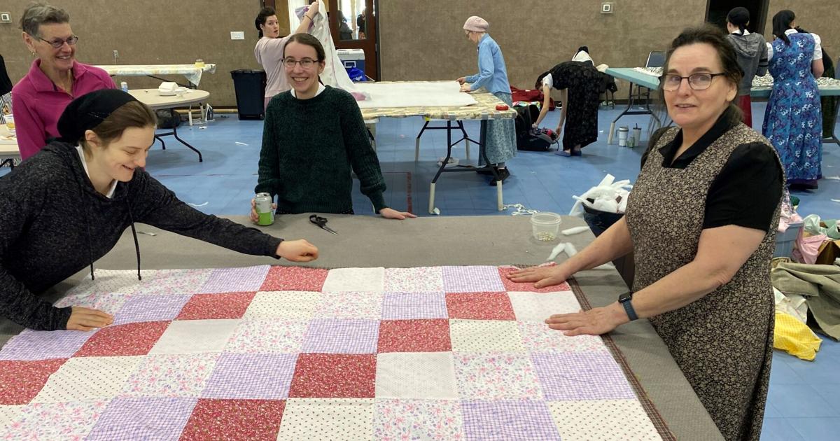 Hutterite Rugs Sewing service to others; Hutterite quilting project sends hundred ...