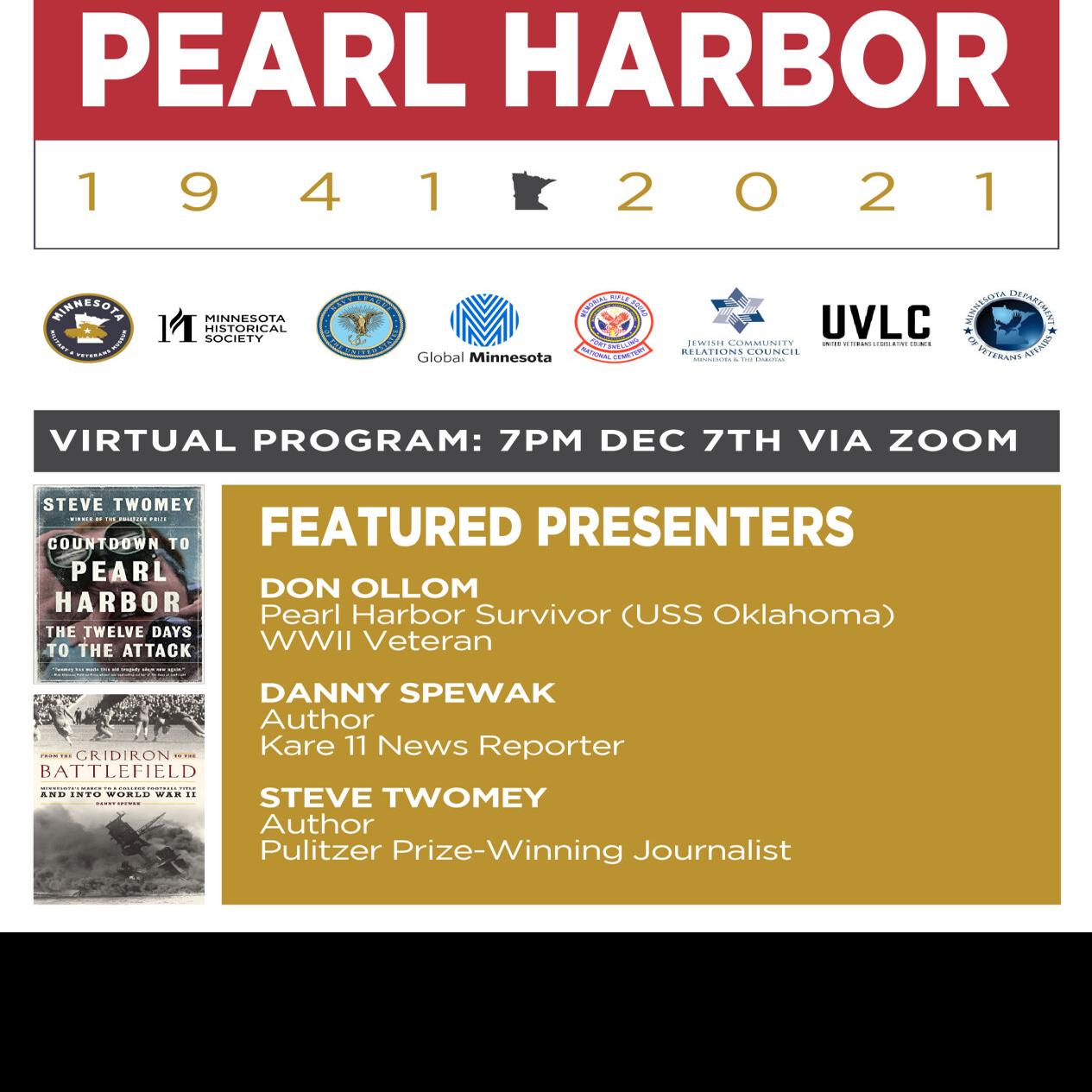 Virtual event slated for 80th anniversary of Pearl Harbor ...
