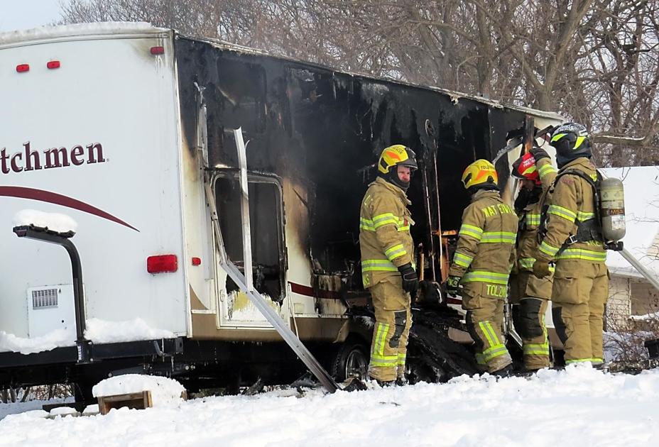 Camper fire starts with explosion Local News
