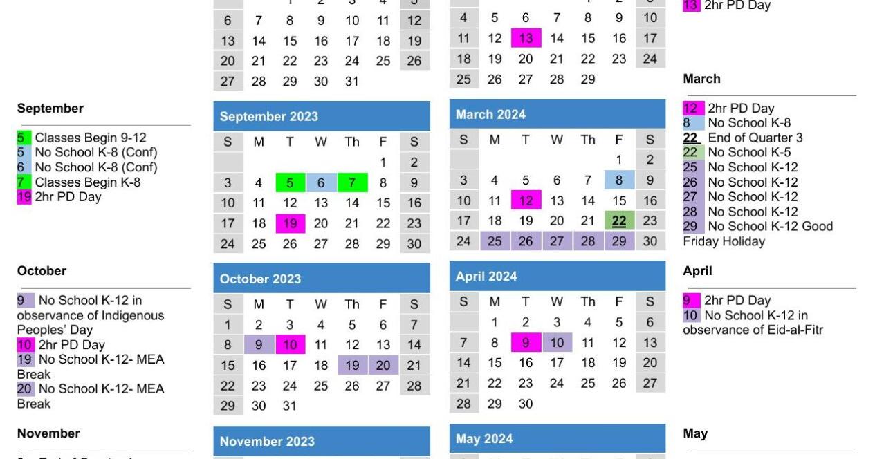 2023-2024 school calendar | | mankatofreepress.com 2023-2024 school calendar | | mankatofreepress.com