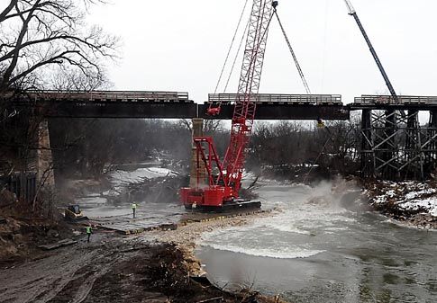 Red Jacket Trestle section collapses spectacularly | Local News