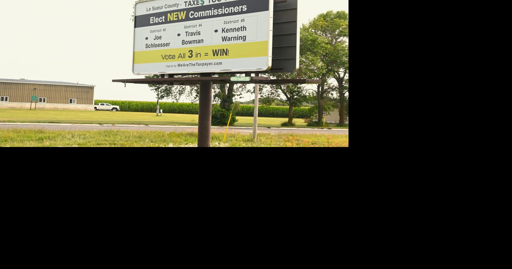 Billboards in Le Sueur County raise questions on finance law