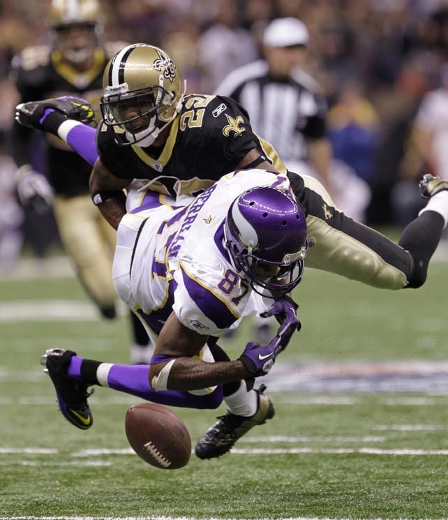 Photo: Pierre Thomas touchdown during the Saints - Vikings NFC