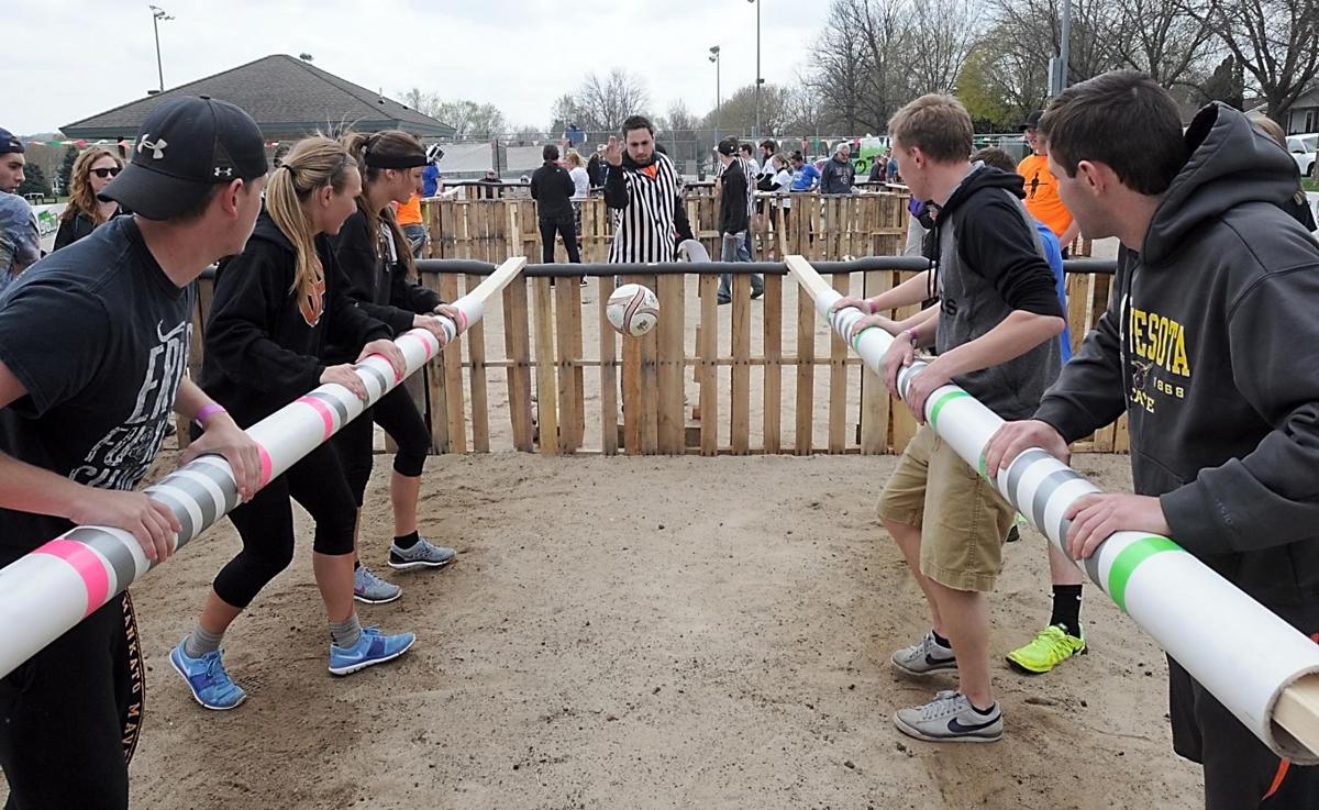 Players get a kick out of human foosball tournament News
