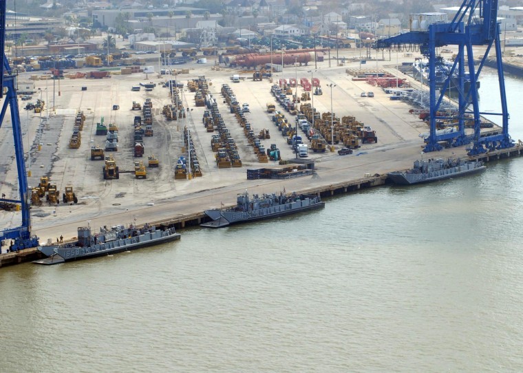 Naval ship provides humanitarian assistance in wake of hurricane Ike