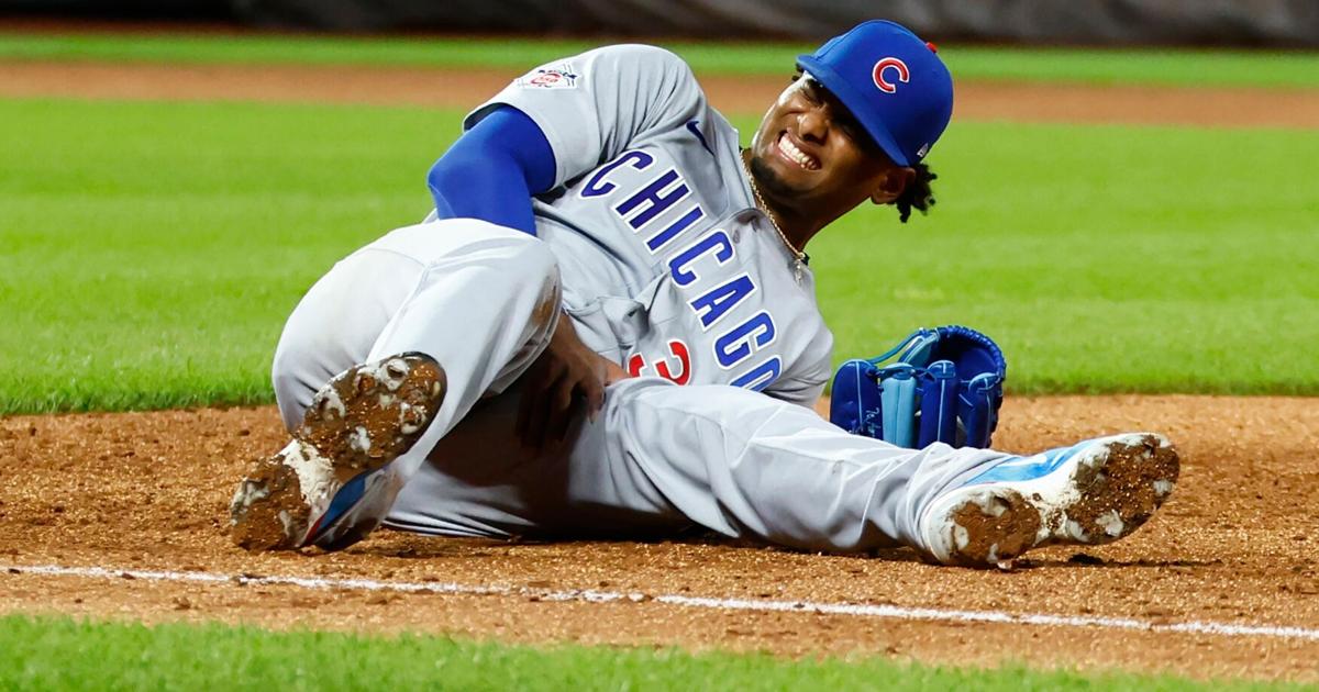 Cubs pitcher Edward Cabrera headed to IL after being carted off the field with a left leg injury