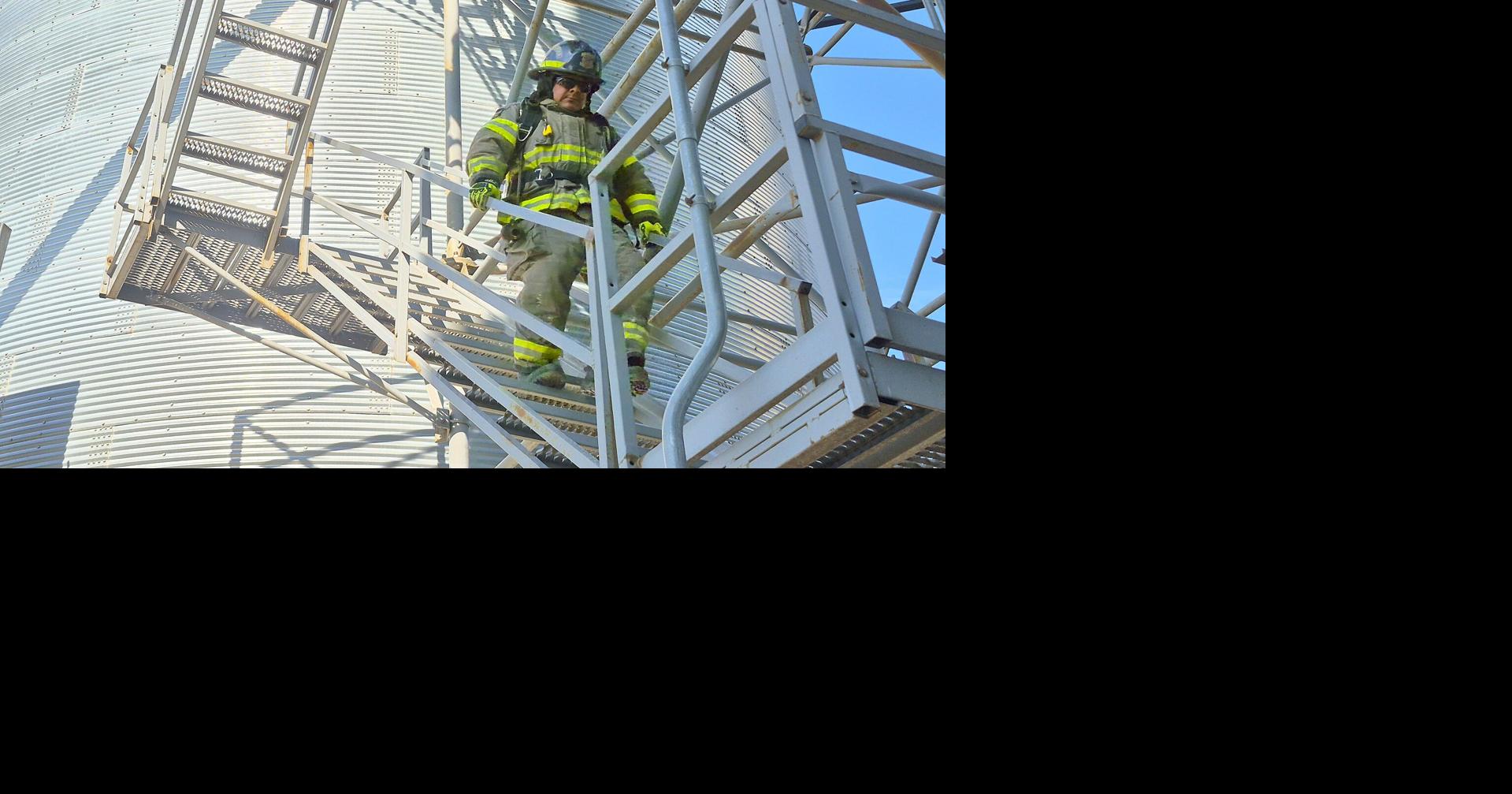 Local firefighters climb over 2,000 steps during 9/11 memorial climb in Lake Crystal