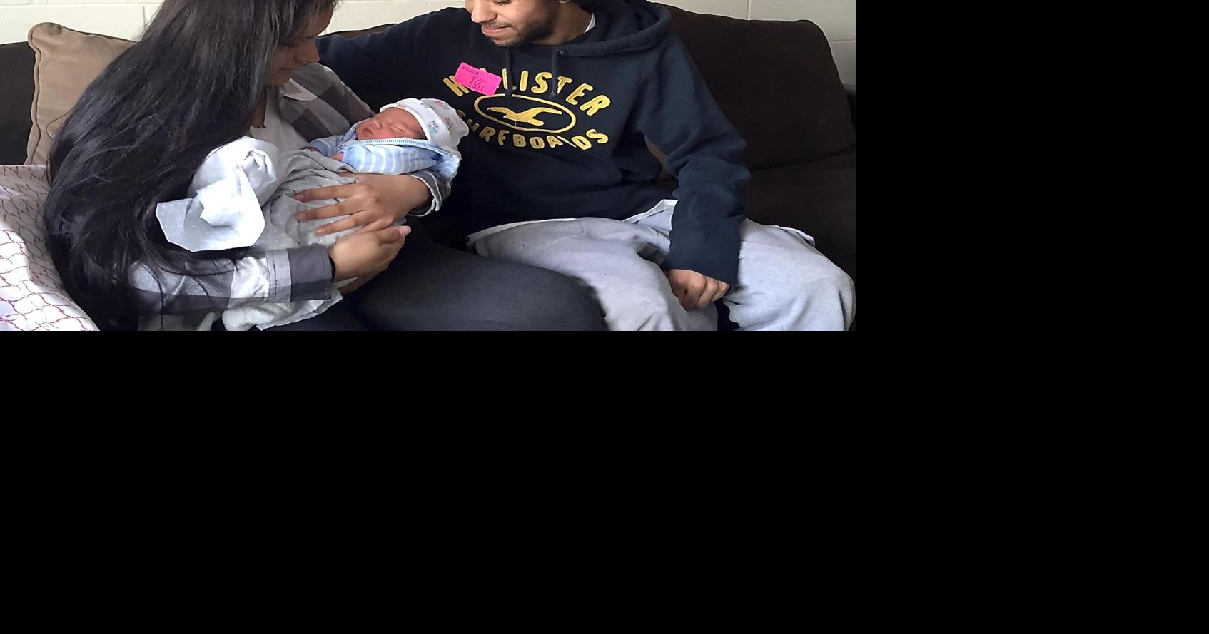 Newborn leaps into life News