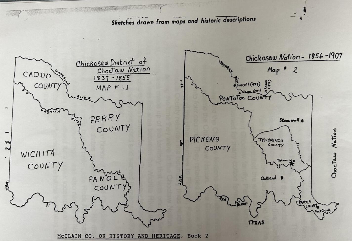 Original Counties of the  Chickasaw Nation