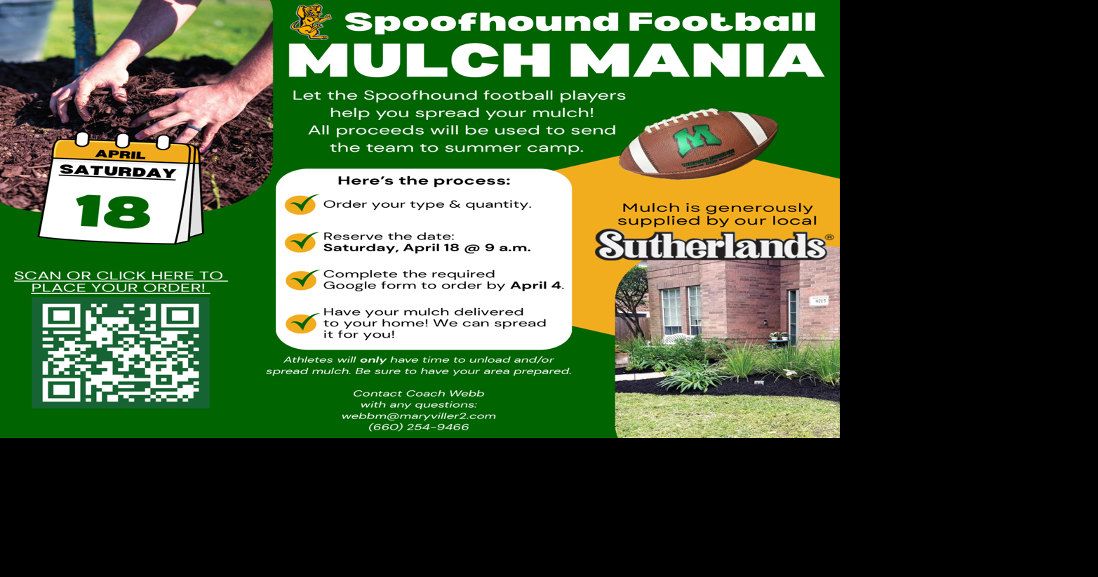 Spoofhound football offers mulch services on April 18 | Sports ...