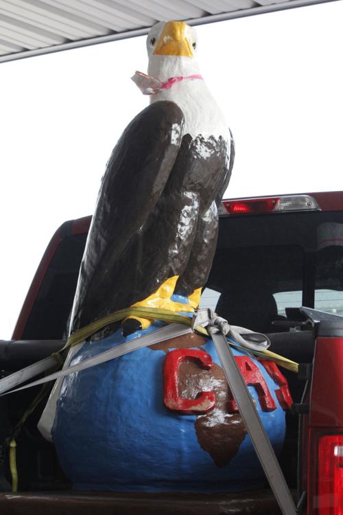 Concrete eagle lands at Tri-State