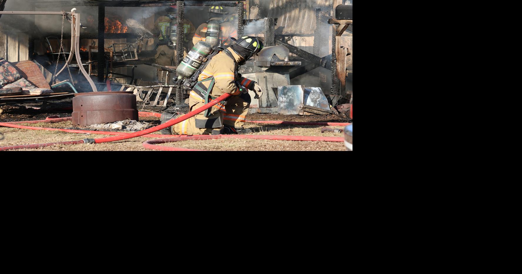 Fire consumes mobile home in Pine Ridge Trailer Court