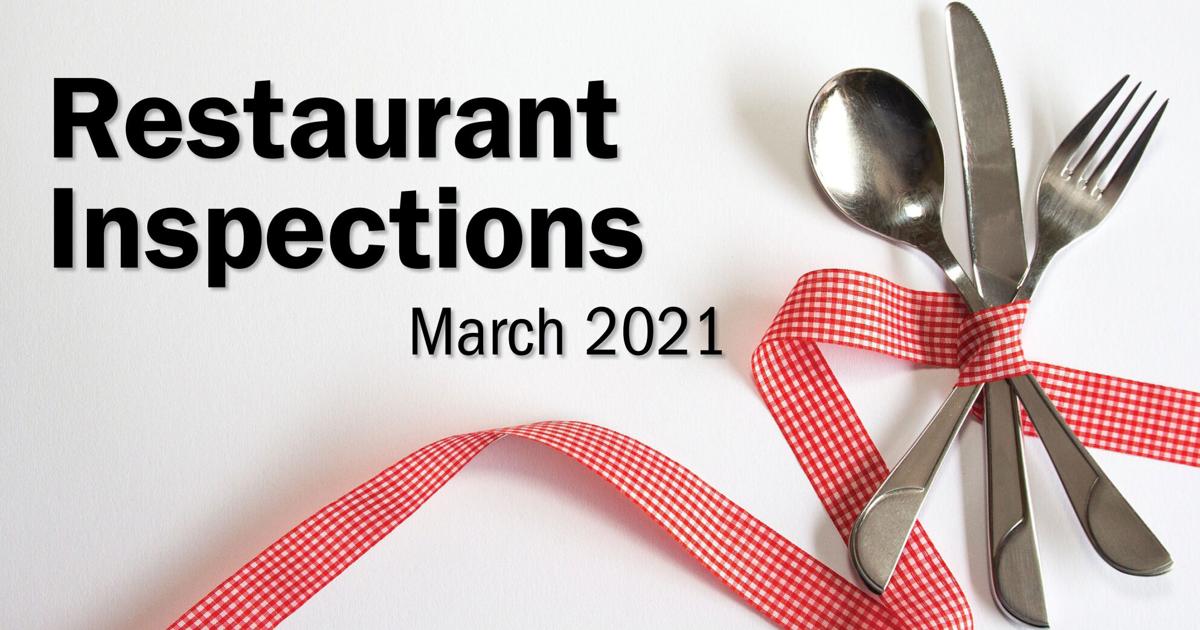 Restaurant Inspections: March 2021 | Food and Health ...